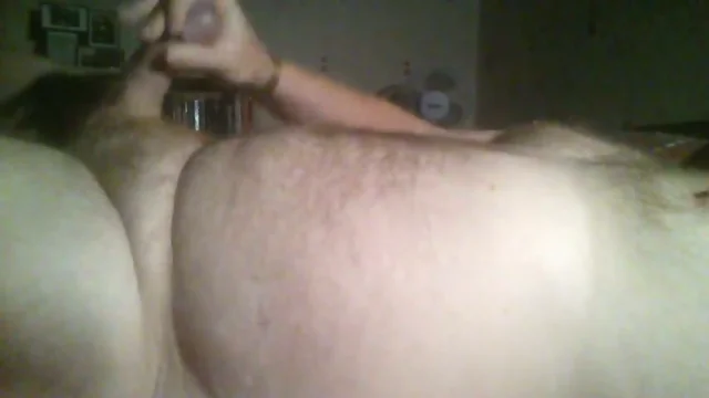 Fat Man`s Solo Wank Session - Intense Pleasure and Moans!