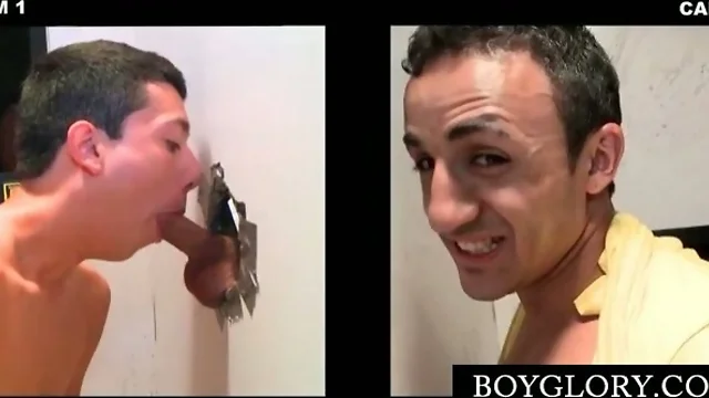 Hung dude talked into trying the gay gloryhole