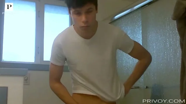 smooth body hung twink caught filming himself