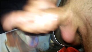 Big slave cock jerking for M. Lush