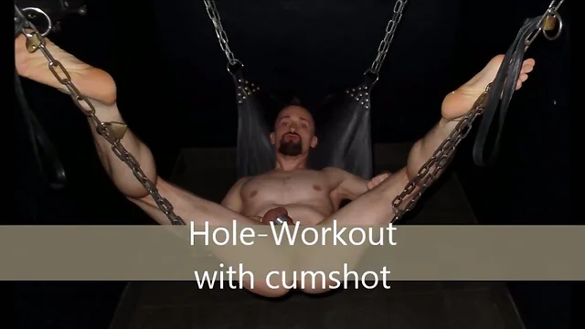 Hole workout with cumshot