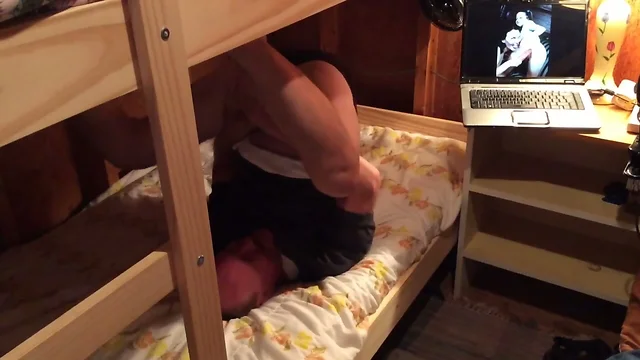 Fun Cum in my mouth bunk bed play!