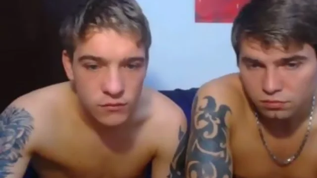2 Appealing Romanian Guys With Enormous Asses Suck Each Other Prick