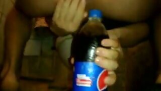 Liter bottle into the butthole