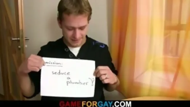 Lovely plumber takes it from behind