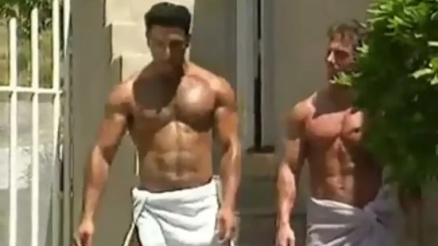 Muscly Studs Fuck After a Shoot
