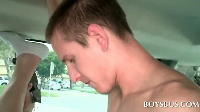 Horny dude fucks gay ass in the boys sex bus