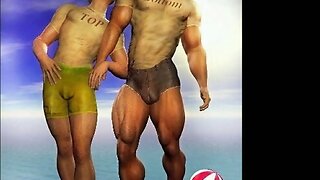 3D Muscled Males Fuck Straight Boys!