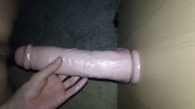 My Boy Pussy Maximum Filled with a Huge, Thick Rubber Cock!