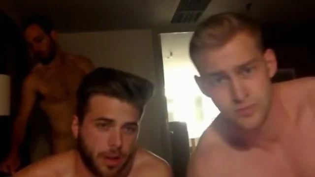 3 Muscle Bi-curious Boys Sucking Cock & Have Fun On Cam