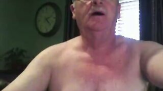 .Grandpa`s Hot Cam Show: Stroke His Hard Cock & Tease His Audience!