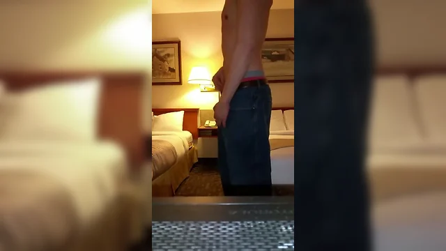 Married DADdie shows huge cock in hotel while wife is away