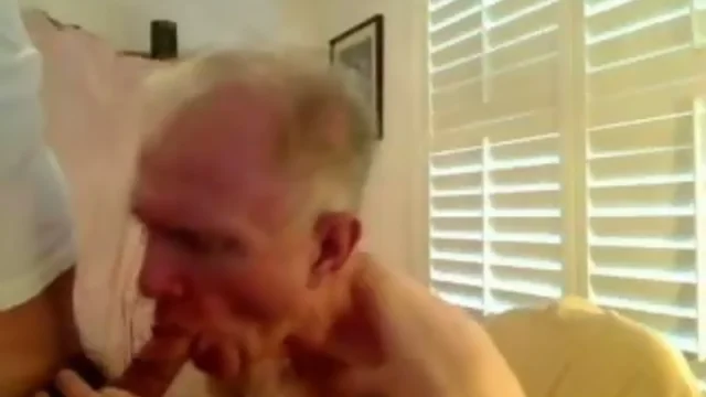 senior pappy cocksuker exposed and sipping cocks