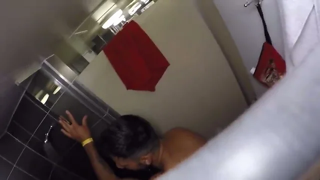 Str8 spy guy in hostel shower jerk part 2