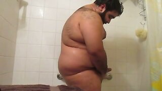 HANDSOME YOUNG BEAR IN SHOWER