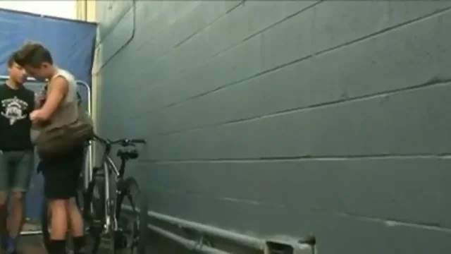 2 Agitated Biker Shagging Outside