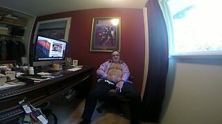 daddy wank in his office