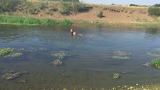 Jons Naked river swim 2016