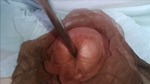 Cum with Nylon insert deep in my urethra