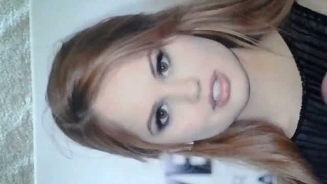 Debby Ryan Cumshot tribute (normal speed and slow motion)