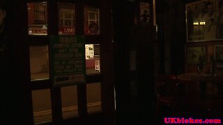 Uk jock assfucked and facialed in bar