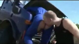 mechanic fucked by two lads