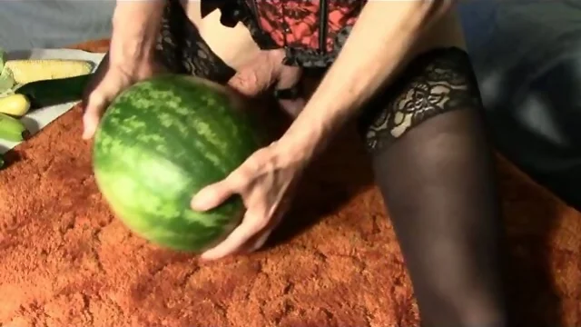 Sissy Watermelon and Veggie Fuck Fest