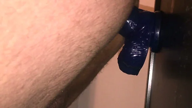 Cumshot onto dildo after anal fucking
