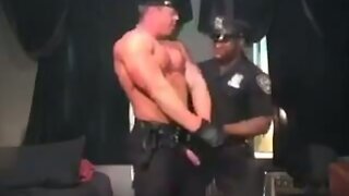 Muscular Cops Interracial