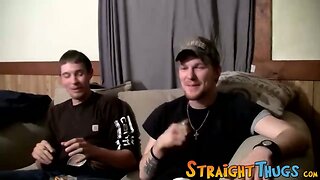 Ty and Lee start stroking their cocks