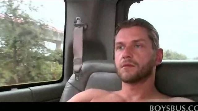 Sex amateur guy gets a big boner in the bus