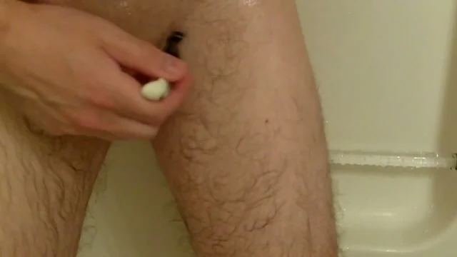 Pt 1 . How to shave your cock - Up close and in the shower