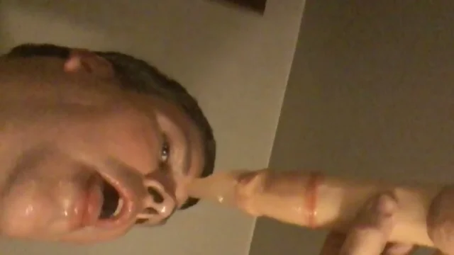 Cum-Hungry Faggot: Ready for a Mouthful of Hot, Sticky Bukkake