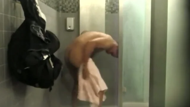 Hot guy in public shower