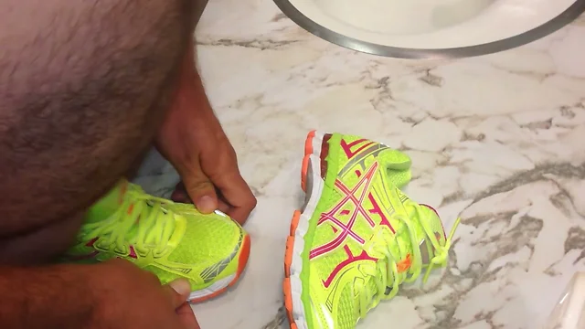 Fucking and cumming wifes hot asics sneakers shoes