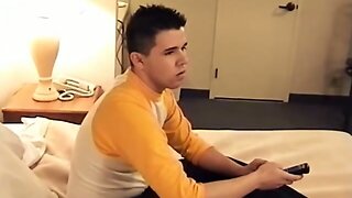 Junior`s First Time: Young Amateur Strips, Jerks, and Works Up a Boner!