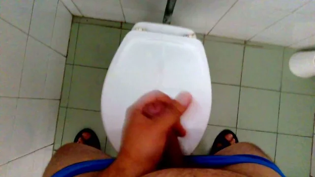 boy wanking ast university college toilette in Spain