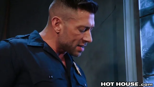 HotHouse Cop Caught Hunky Troublemaker And Fucks Him