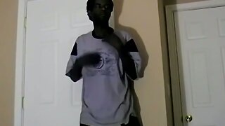 Hung black dude Jay pumps a load of cum