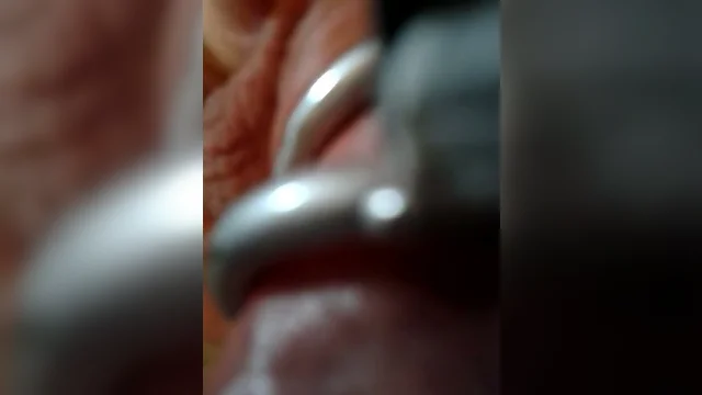 Slapped cock & frozen chastity cage