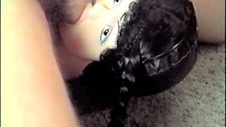 Pigtailed Doll Blowjob and Cum on Tits - Video 136