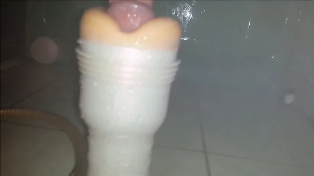 Under the shower with my fleshlight solo part ass