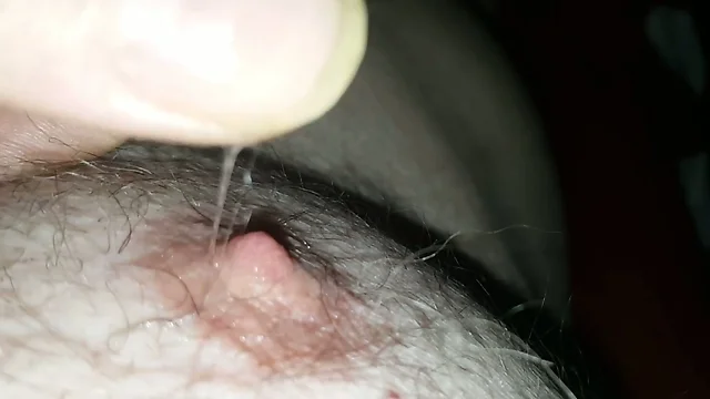 Hot Cock Play with lots of pre cum on my hot Man Titties