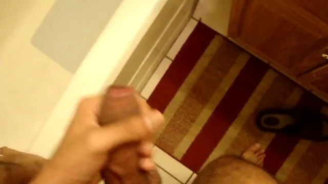 Bathroom play with Jerk off at the end