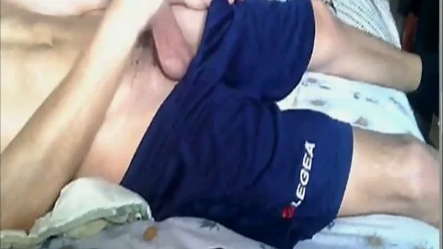 Italian Guy Walking in Legea Shorts Masturbates on Webcam