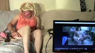 Pussyboy Sissygasm to TWAGF Sissy Training Video