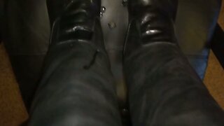 Leather Russian Army Boots: Cum in Style!