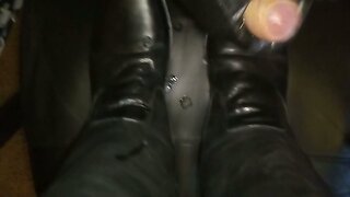 Leather Russian Army Boots: Cum in Style!