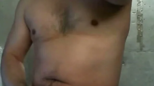 Hot muscular latin guy stroking his small dick