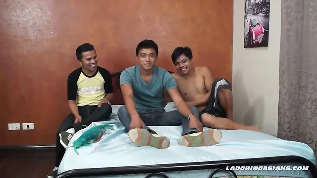 Asian Boy Marco Tickled and Stroking